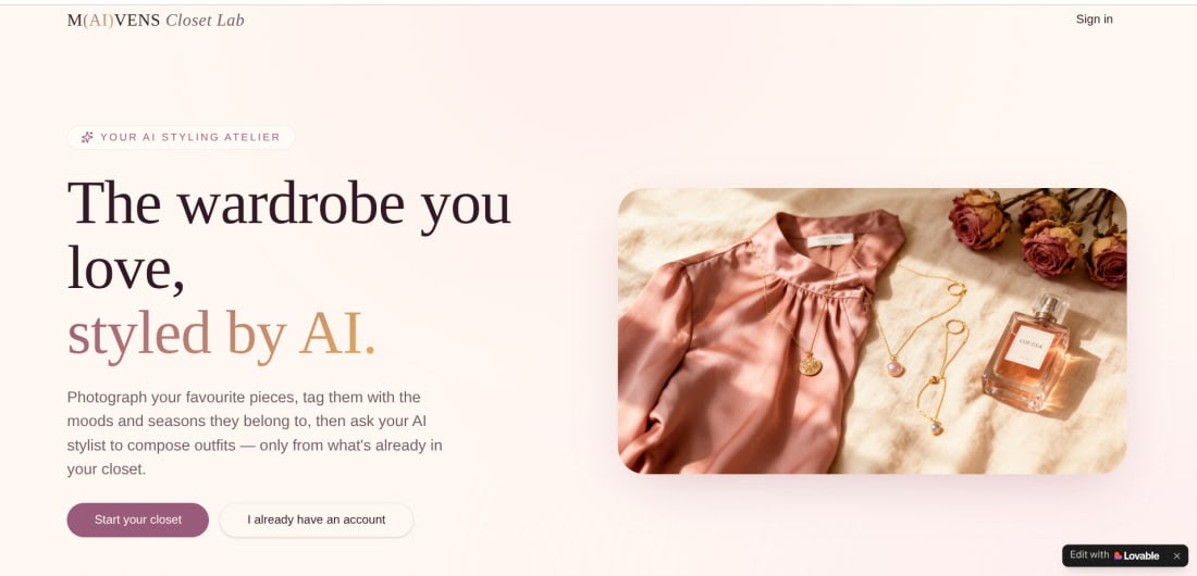 M(AI)VENS Closet Lab AI Wardrobe Stylist